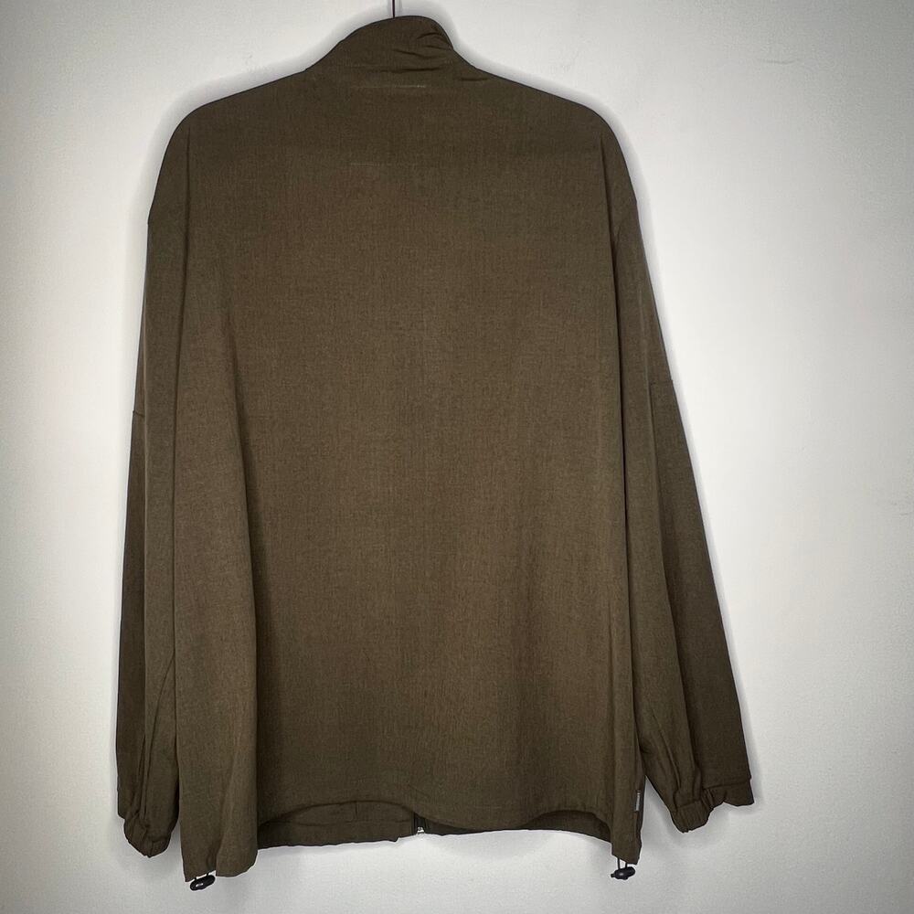 Linksoul Olive Zip Windbreaker Jacket Size XL - Picture 3 of 7